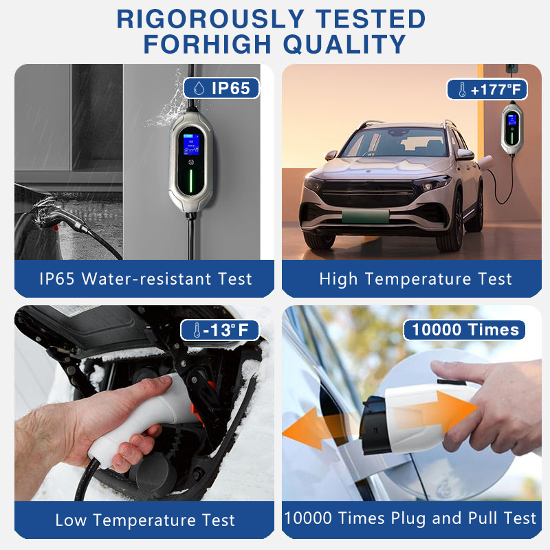 7KW/3.5KW Portable EV Charger with LCD Display and IP55 Waterproof Rating for New Energy Vehicles
