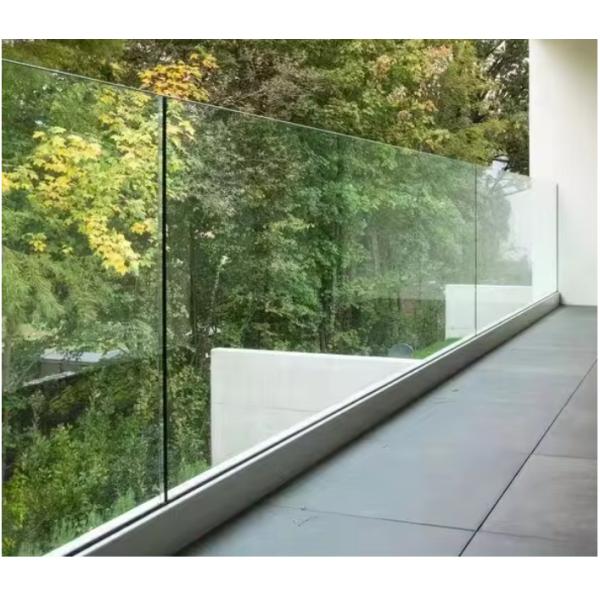 Balustrades Aluminum Profiles for Frameless Tempered Glass Railing