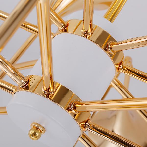 Indoor Home Decoration Lamp Modern Gold Instant Pendant Light With Horn Lampshade