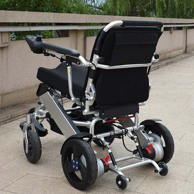 Aluminum Multifunction Foldable Electric Wheelchair Portable Lightweight Collapsible Power With Brushless Motor
