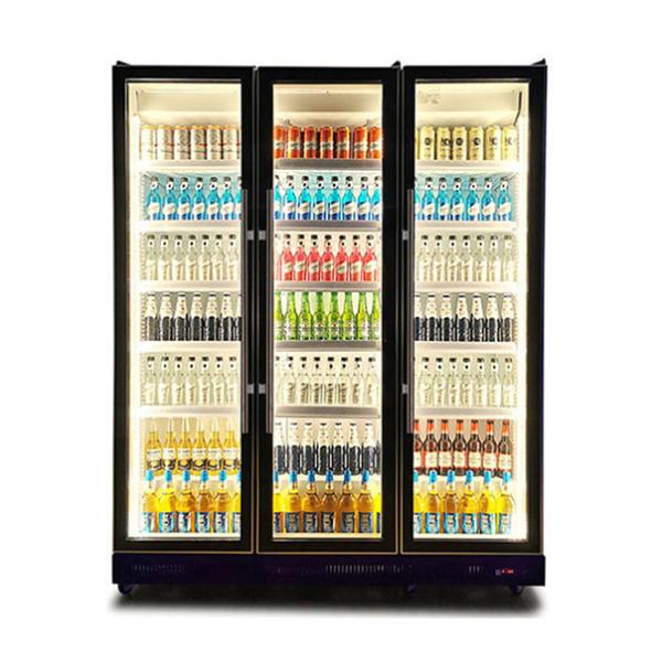 1154L Three Door Colorful Store Beverage Storage Display Refrigerator