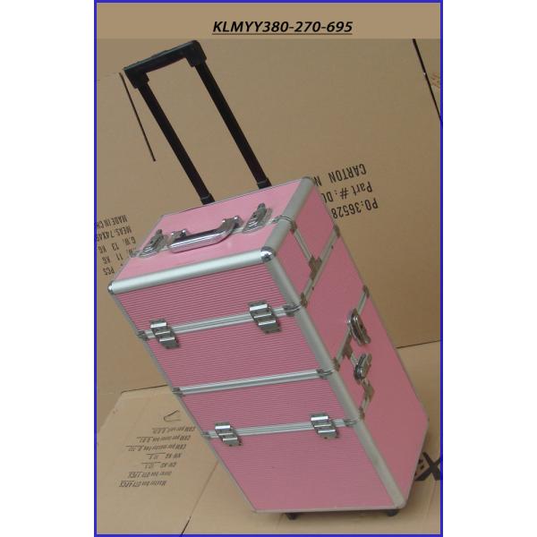 Rolling aluminum barber tool case with drawers/barber tool case KLMYY380-270-695