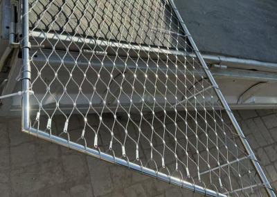 Anti Rust Balustrade Cable Mesh 80*80mm Stainless Steel Wire Rope Mesh