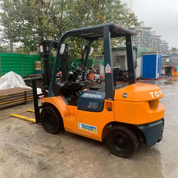Good Used 3 Ton Electric Toyota Forklift Truck with Real Advantage and Nylon Tire