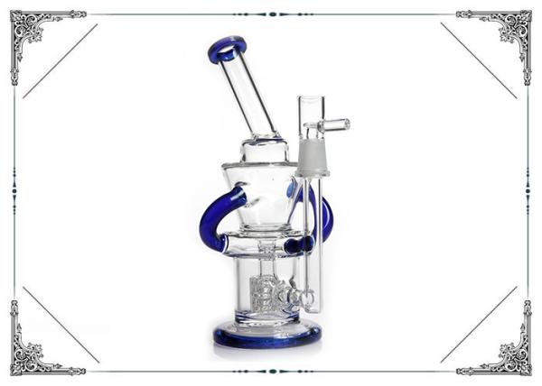 Glass Recycler Matrix Perc 8 Inches Bongs Smoking Blue Water Pipe