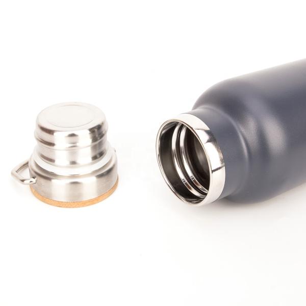 500ml 17oz Personalised Insulated Water Bottle Grey Powder Coating 7.8*23cm Size