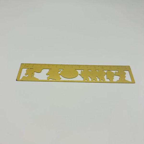 Students ruler shape bookmark Stainless steel etch bookmark custom with your own logo design