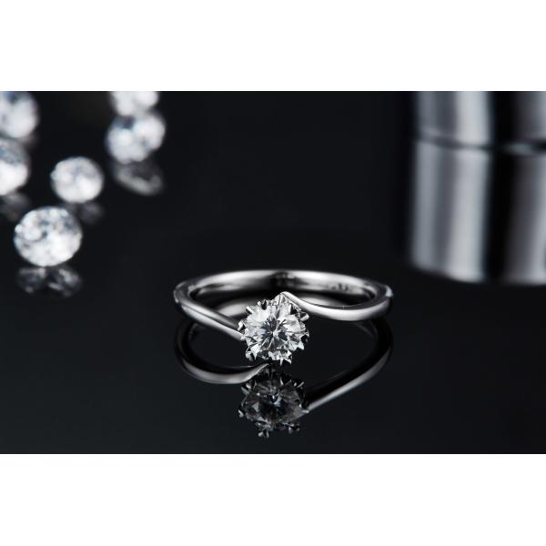 Дама 9k вокруг ювелирных изделий великолепия моды кольца серебра 7.5mm Moissanite открытых