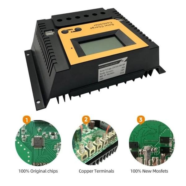PWM Solar Charge Panel Controll Regulator 10A 20A 30A 40A 12V 24V 36V 48V