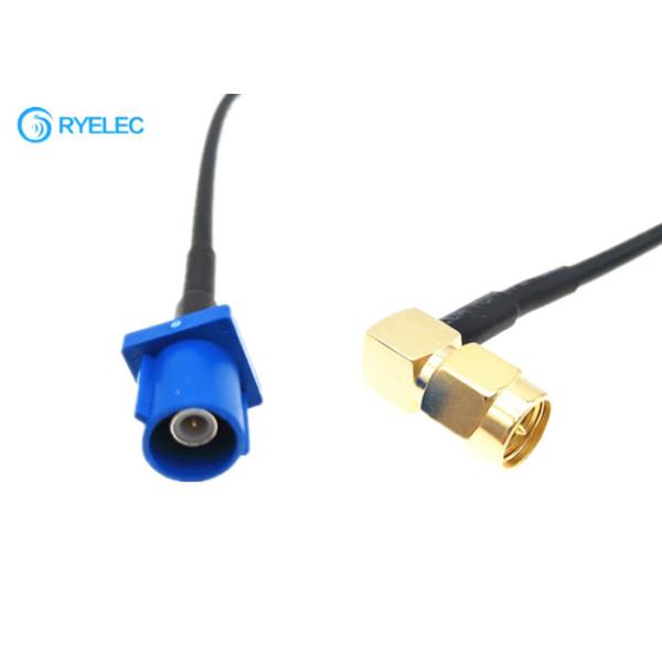 RG174 Fakra To Right Angle SMA Male Connector RF Coaxial Cable Assembly