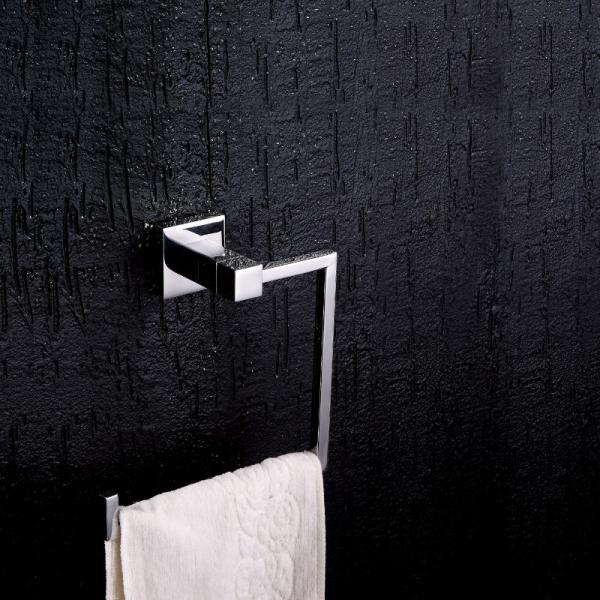 Matte Black Wall Mount Towel Ring Paper Roll Bathroom Tissue Holder