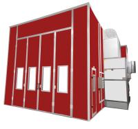 2*2.2kw Outlet Fans Bus Spray Booth with Front Door/Safety Door Ceiling Filter Rate 98%