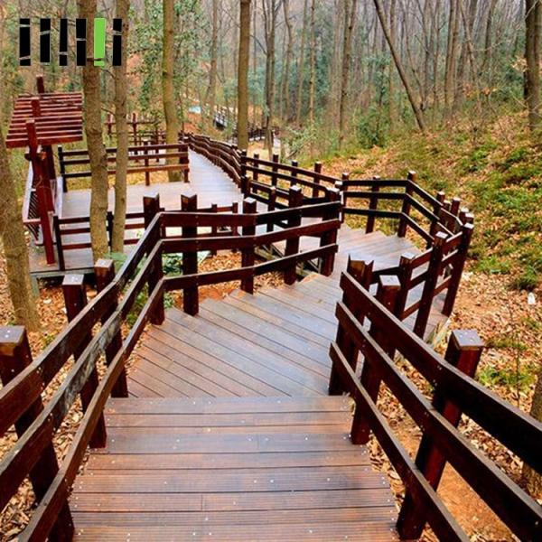 Anti Slip Bamboo Handrail Flooring Mounted Installation For Stair