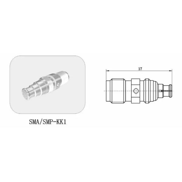 SMA Female To SMP Female Rf Connector Adapter Gold Plated Small Size CE / ROHS