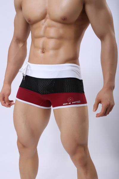 Anti-Bacterial Men Mesh Shorts Disposable Swimming Clothing Mesh Boxers