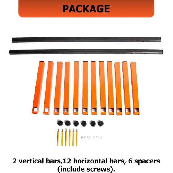 6-уровневая стойка для хранения древесины с порошковым покрытием для экономии места и организованного хранения древесины