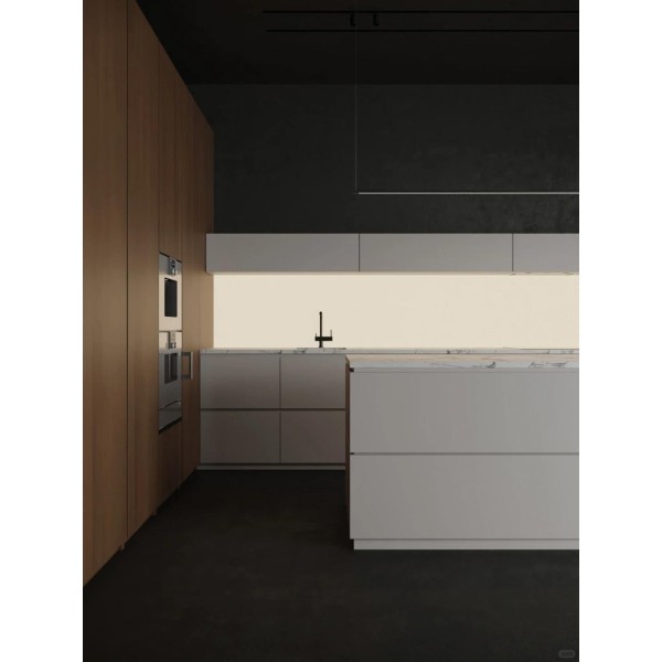 Luxury Modern Kitchen Island Cabinet for Hotel Lobby VIP Suite Premium Plywood Material Custom Finish High End Interior Design