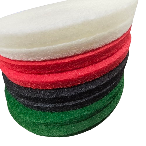 Customizable Disc Buffing Pad With Non Woven High Density Sponge Layer