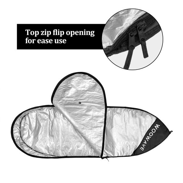 Ocean Waters Surfboard Bag Cover Fits Six-Foot Boards with Fins and Keeps Them Safe