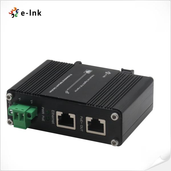LNK-INJ301 耐環境ギガビットPoEインジェクター、12～48VDCワイド電圧範囲、IEEE802.3at対応