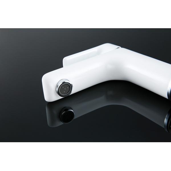 Waterfall Bathroom Basin Faucet White Single Handle Hot and Cold Basin Mixer