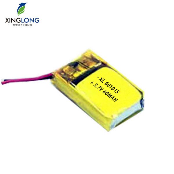 601015 3.7v 60mah Small Li-po Battery  for  Headset/smart Watch
