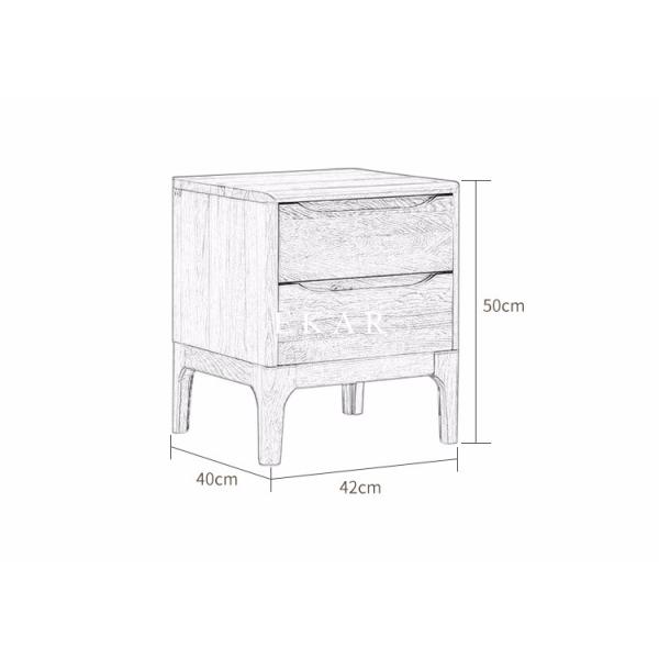 European Style Bedroom Furniture Imported Oak Night Stand Bedside Table Wood