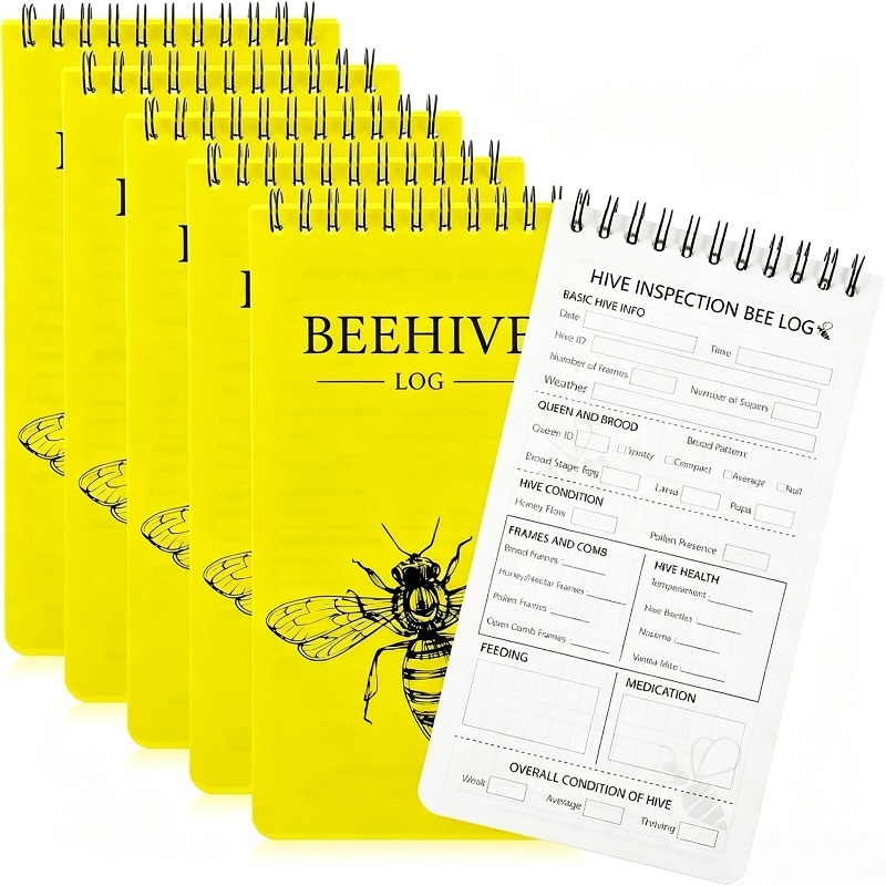 Beekeeping Log Book With Detailed Hive Inspection Forms And Wire-O Binding