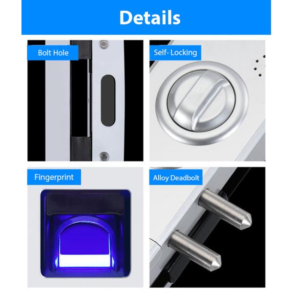 Cartão de vidro do código RFID da senha do tela táctil do fechamento de porta da rua da impressão digital da porta Keyless