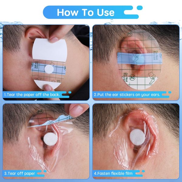 Baby Soft Cotton Ear Patch Transparent Wound Dressings For Swimming Snorkeling