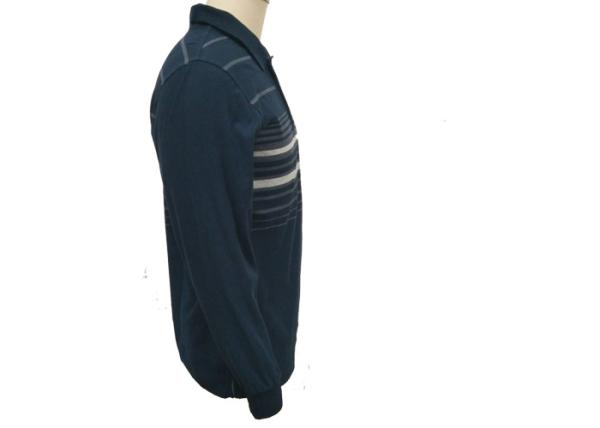 Soft Mens Pique Polo Shirts , Mens Long Sleeve Polo T Shirts With Flat Knit Collar