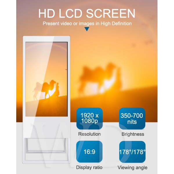 Сеть основала решения киоска Signage цифров Nits CMS 350, передвижной Signage цифров