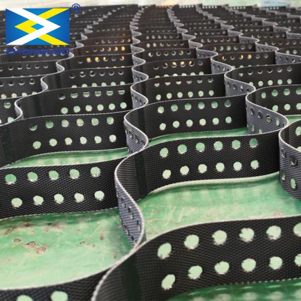 高引張強度二軸プラスチックメッシュ – 30kN/m 黒色PP/PETジオグリッド 土壌補強および道路基盤安定化用