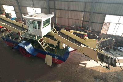 105kw Power Hull Tamanho 9.6m*3.6m*1.2m Design inovador de três etapas de colheita de ervas daninhas aquáticas para fácil operação