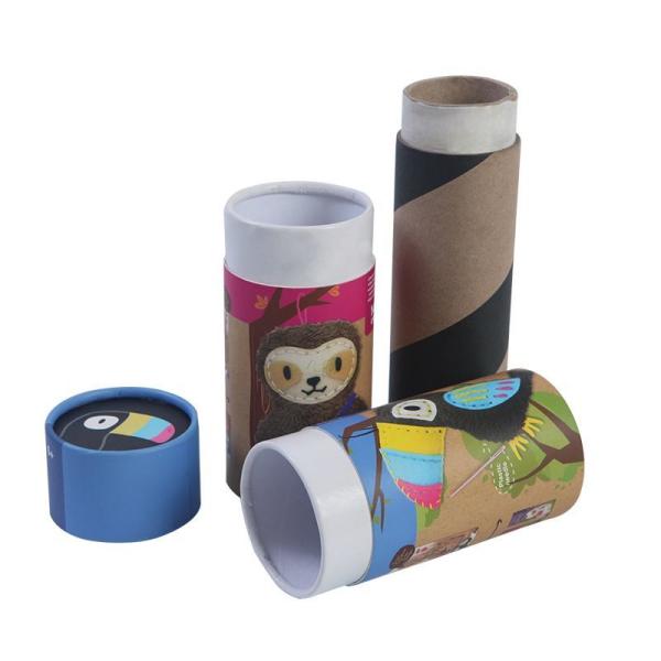 Food Grade Kraft Paper Round Tube Box For Tea Coffee Flower Gift Packaging Customizable