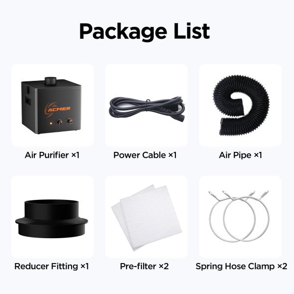 ACMER AP220 Smoke Air Purifier Compatible With Various Laser Engraver