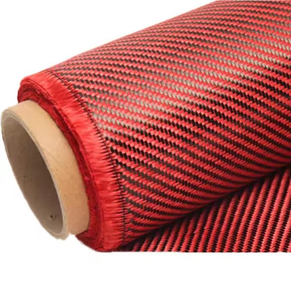 Bike Frame Rackets Red Black Twill Plain Carbon Aramid Fiber Fabric Carbon Kevlars Mixed Fabric Kevlars Carbon Fiber