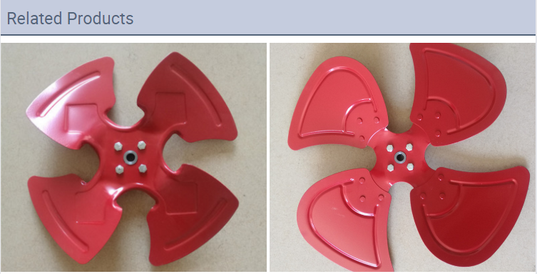 Custom Metal Stamping Parts 200 mm Fan Spare Parts Aluminum Fan Blade for Air Cooling