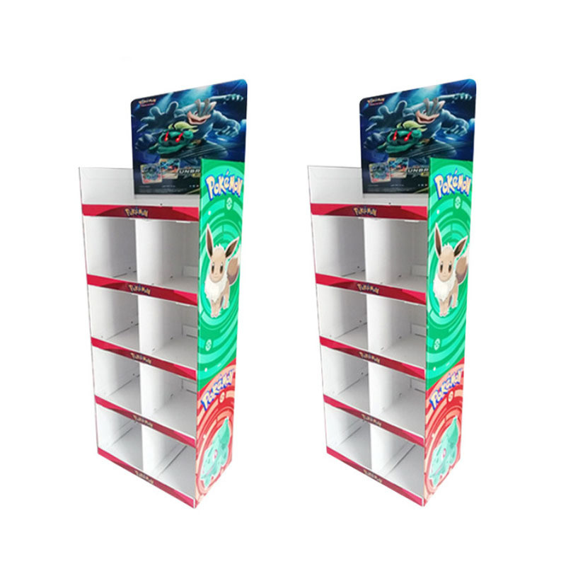 Eco-friendly Custom Logo Plastic Shoe Rack Organizer for Metal Paper Display Stand