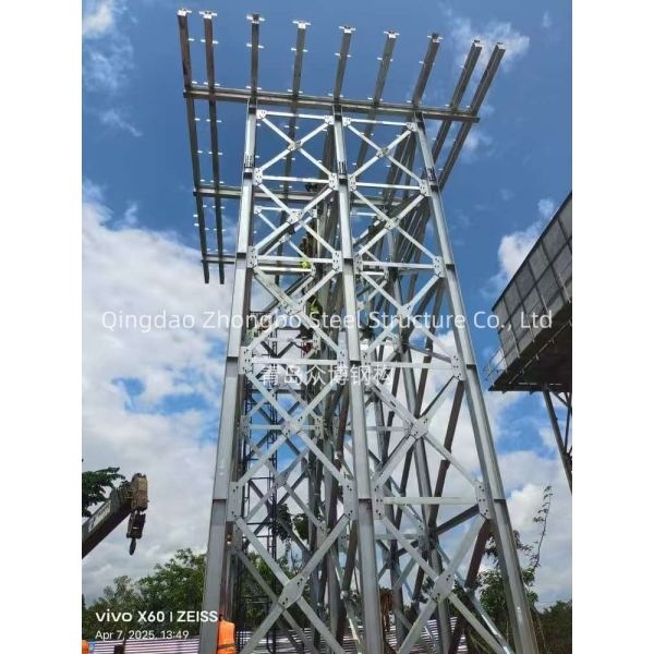 Hot-dip galvanized water storage tank and supporting tower