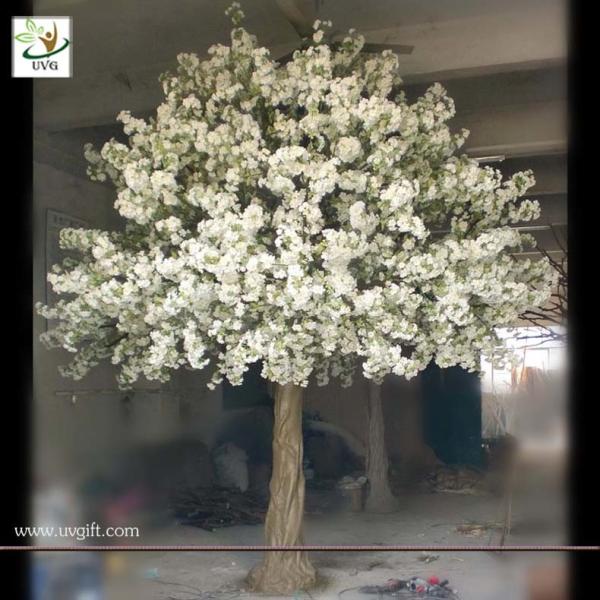 UVG artificial white cherry flower trees for indoor wedding decoartion 12ft tall CHR023
