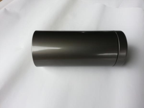 Black Color Printed TinTea Canister Box Glossy With Plastic Insert Inside