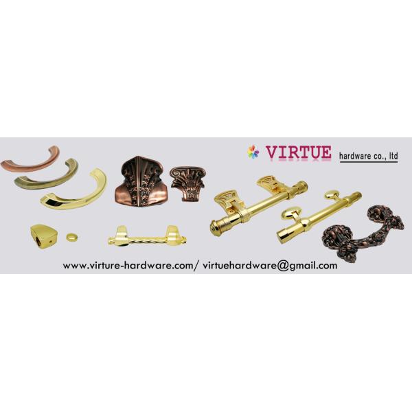 Antique Copper Finish Metal Casket Corners Set SGS BV With Steel Bar