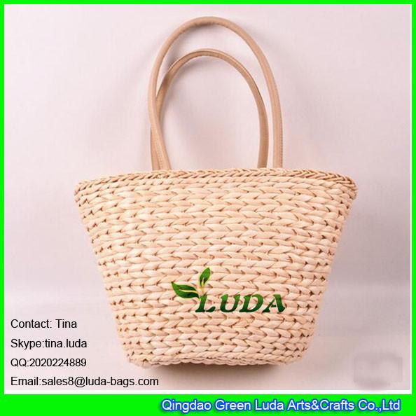 LDYP-047 2016 summer fashion lady handbag handmade cornhusk straw beach bags