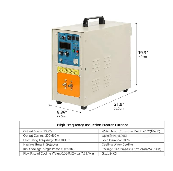 Stainless Steel Vessels High Frequency Induction Heater Furnace Tube Heating
