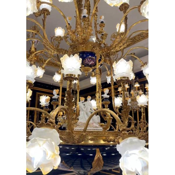 Европейская элегантность Большой 2-этажный фойе Люстра Большие светильники Музеи Исторические здания