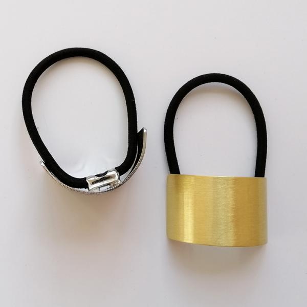 Thick Stretchy Hair Ties For Sleeping Stretchy Ponytail Holders Golden Rope 4x2.5cm