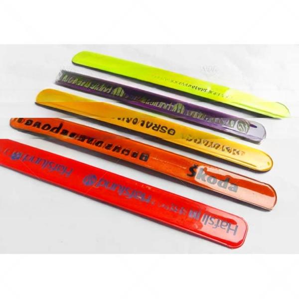 High Visibility PVC Yellow Reflective Snap/Slap Bracelet Ankle Fit 30cmx3cm for Adults