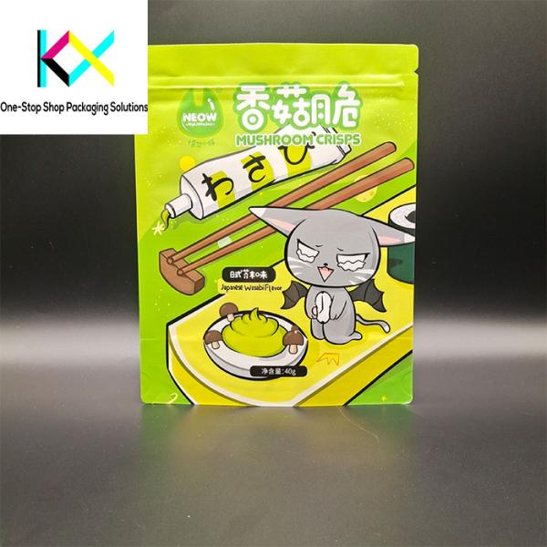 Custom Food Packaging Bags Kraft Paper Stand Up Pouch Design for Food and Snacks packaging