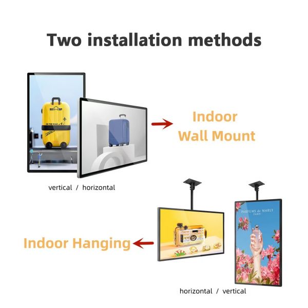 CH Shop 55 65 75 86 Inch 3000 Nit High Brightness Monitors Hanging Advertising Digital Signage Facing Window Lcd Screen Display